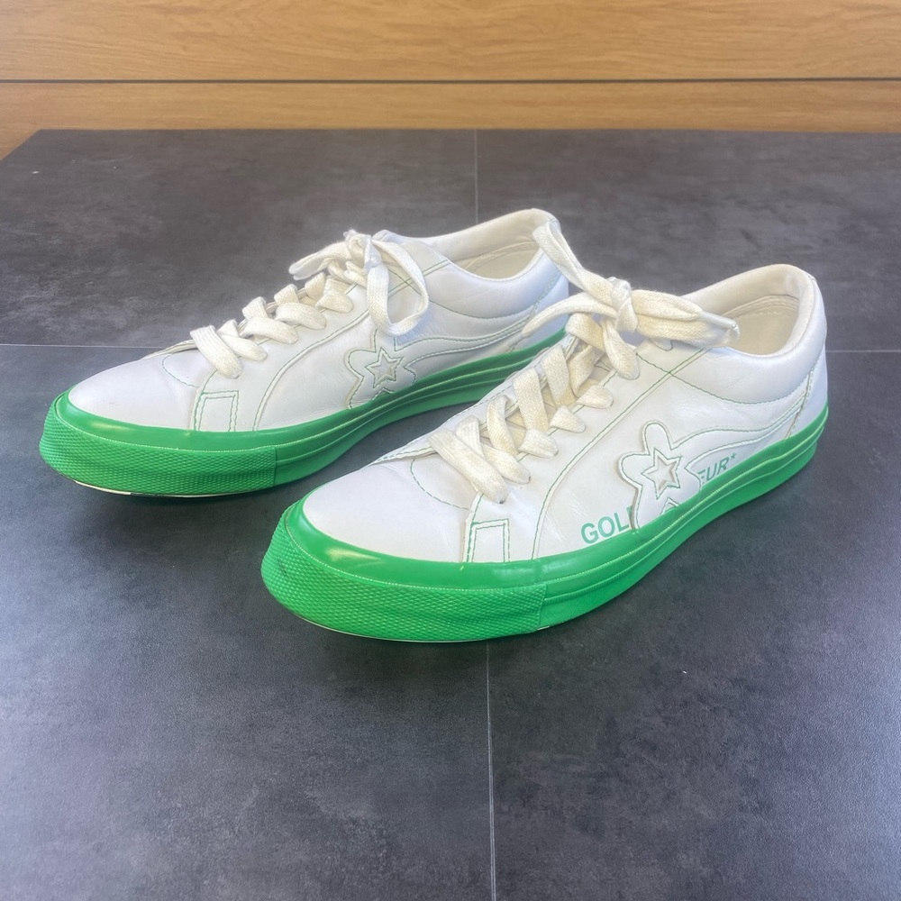 Converse Unisex Golf le Fleur Green & White Sneaker M/10.5 W/12.5